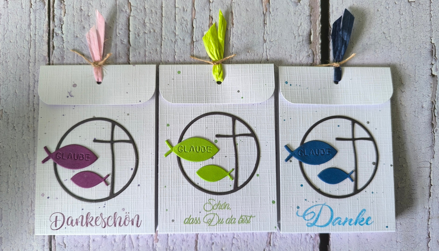 Blumensamen Give-away – Personalisiertes Gastgeschenk für Konfirmation, Kommunion & Taufe