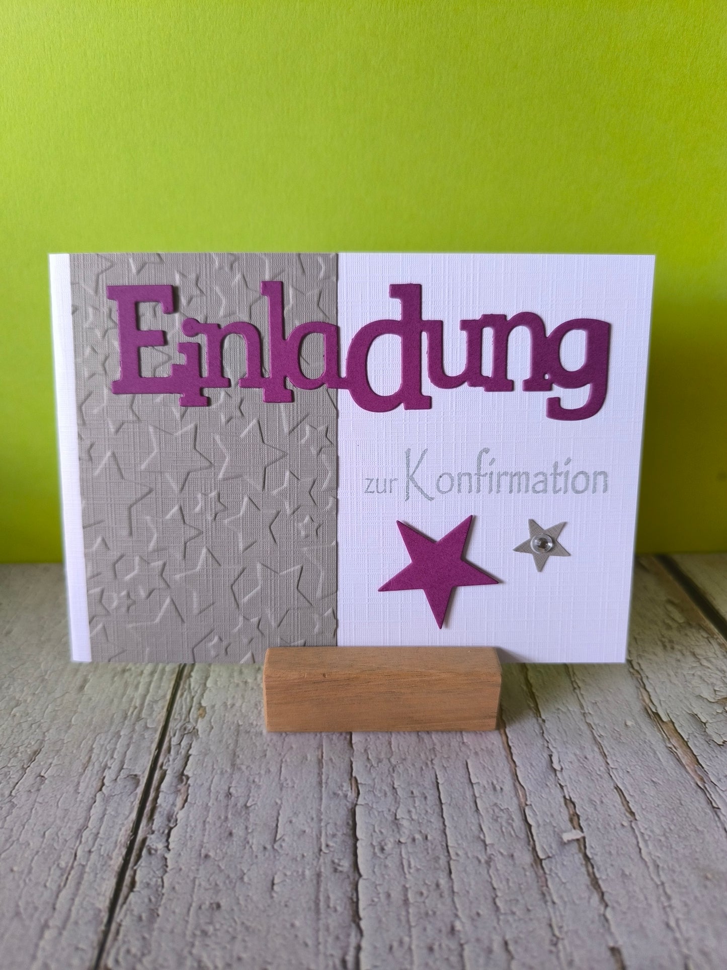 Einladungskarten Konfirmation, Kommunion & Taufe – Handgefertigt in 4 Farben