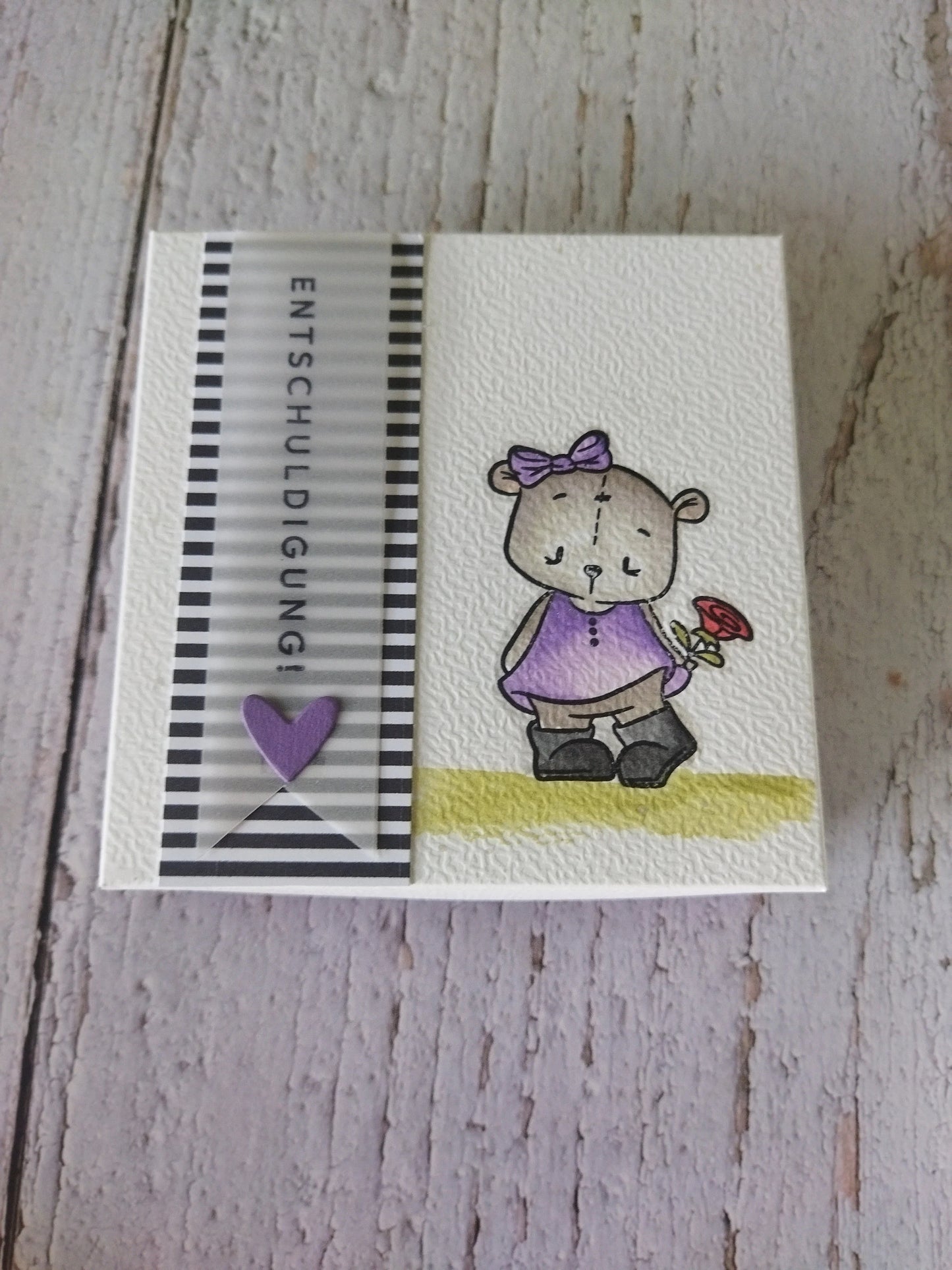 Entschuldigung Schachtel – Handgestempelte Sorry-Box als persönliches Geschenk