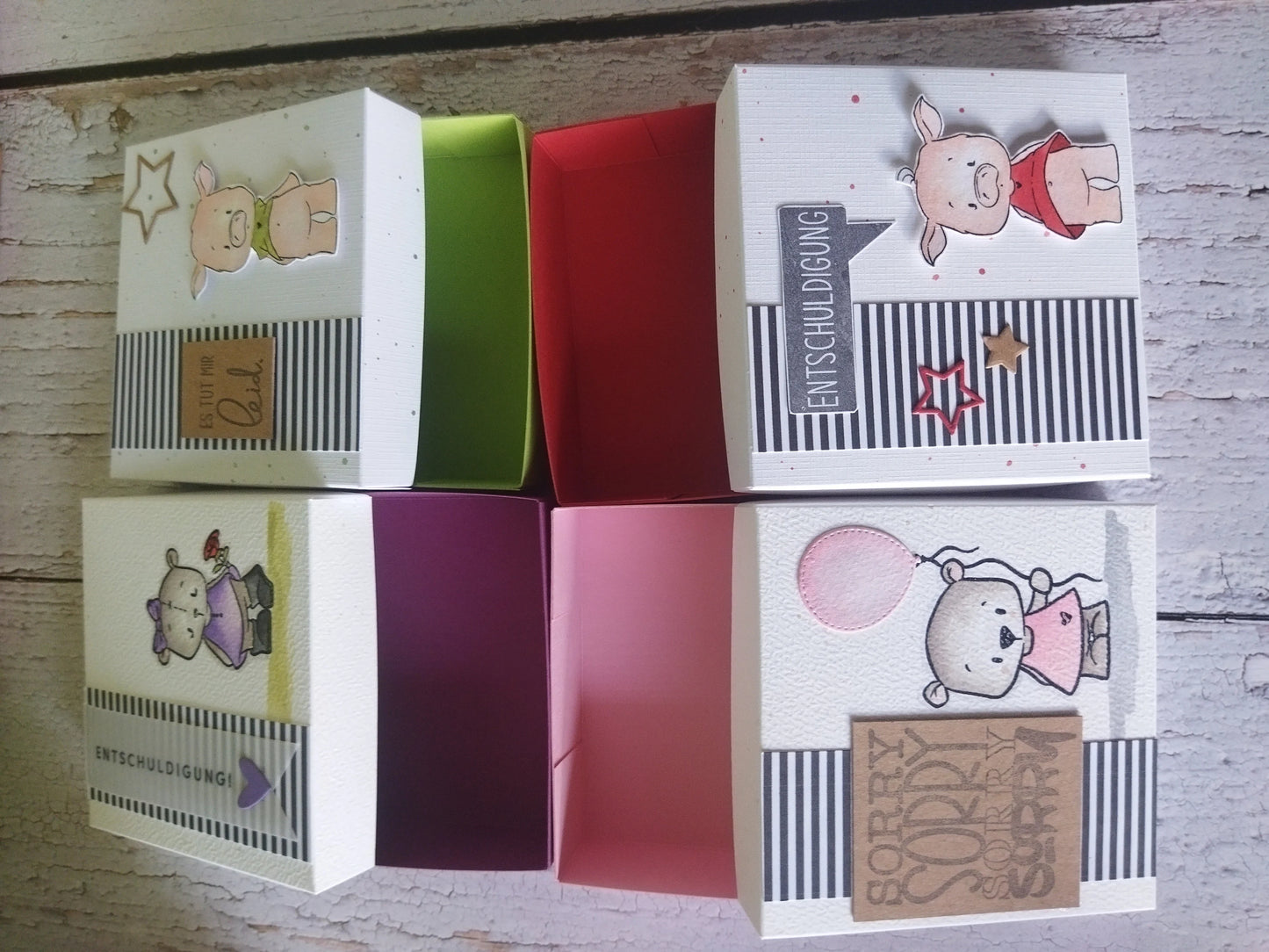 Entschuldigung Schachtel – Handgestempelte Sorry-Box als persönliches Geschenk