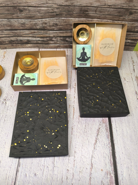 Mindful Moments Set – Bienenwachs Kerzen Box für Meditation & Achtsamkeit